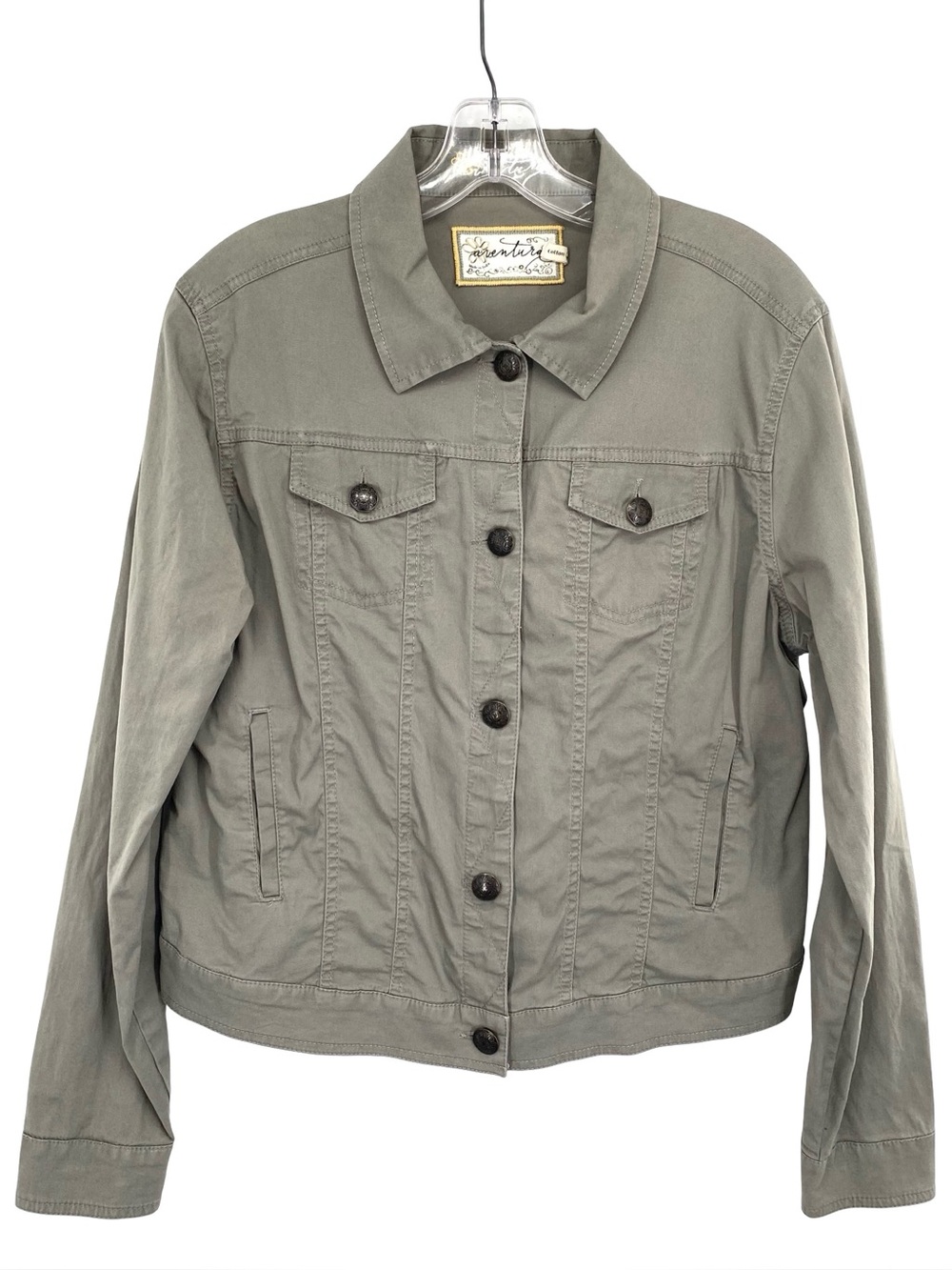 Aventura Arden Organic Cotton Gray Utility Jacket Medium